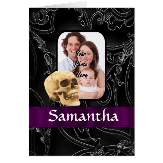 Black Gothic skull Cards (Front)