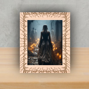 Black Gothic Spooky Black Etched Barbed Wire