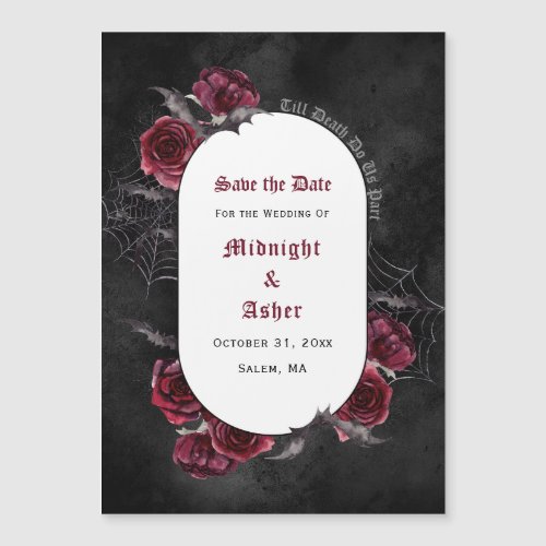 Black Gothic Till Death Do Us Part Save The Date Magnetic Invitation