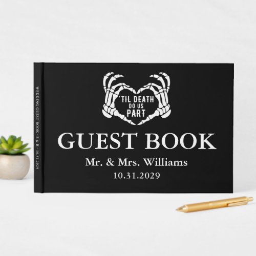 Black Gothic Wedding Til Death Do Us Part Guest Book