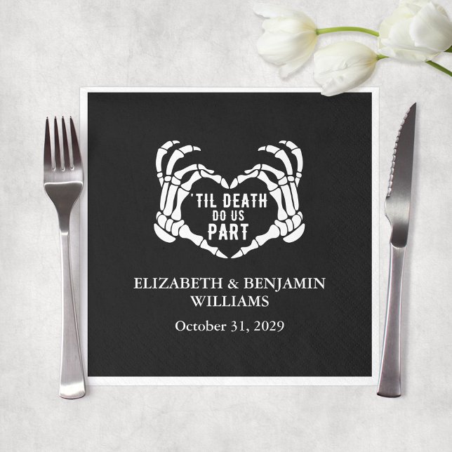 Black Gothic Wedding Til Death Reception Napkins (Black Gothic Wedding Til Death Reception Napkins
)