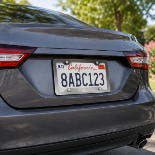 Black Gradient Modern Design License Plate Frame
