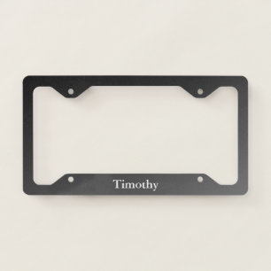 Black Gradient Modern Design License Plate Frame