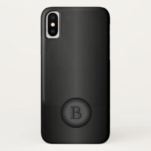 Black Gradient Monogram iPhone X Case