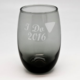Black Gradient Stemless Wine Glass 