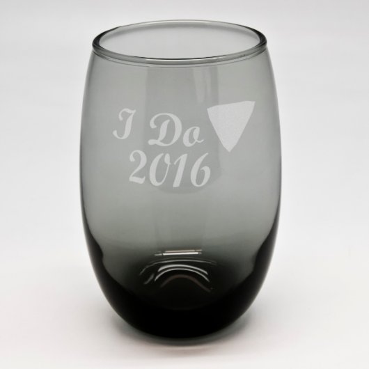 Black Gradient Stemless Wine Glass (Front)