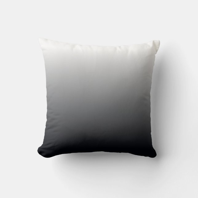 Black Gradient Throw Pillow (Front)