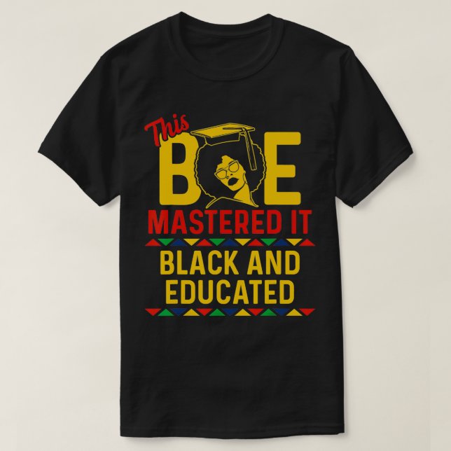 Black Graduate Bae Masters Graduation1807  T-Shirt (Design Front)