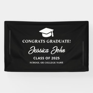 Black graduate Congratulations on your graduation Banner