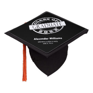 Black Graduate Graduation Cap Topper