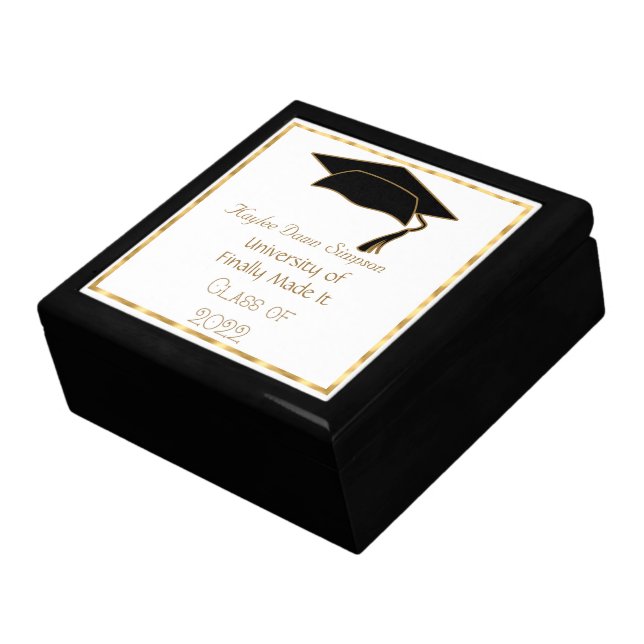 Black Graduation Cap   Gift Box (Side)