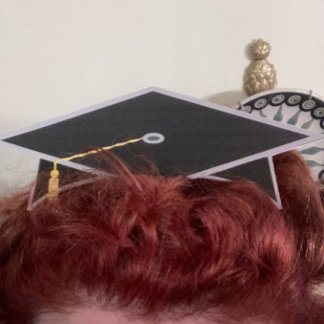 Black Graduation Cap Graduate Party Hat Card