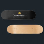 Black Graduation Cap Skateboard Desk<br><div class="desc">Custom Black Graduation Party deck - use for boarding or wall art.</div>