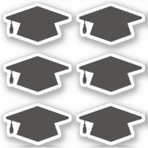 Black Graduation Hat Grad Cap Envelope Sealing Sticker