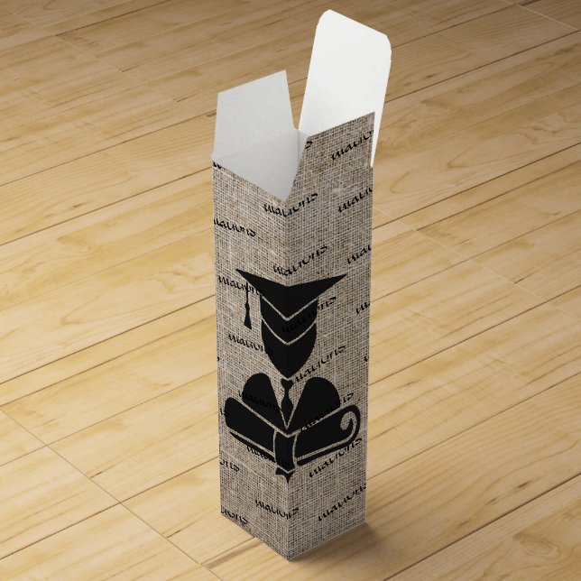 Black Graduation image Wine Box (Opened)