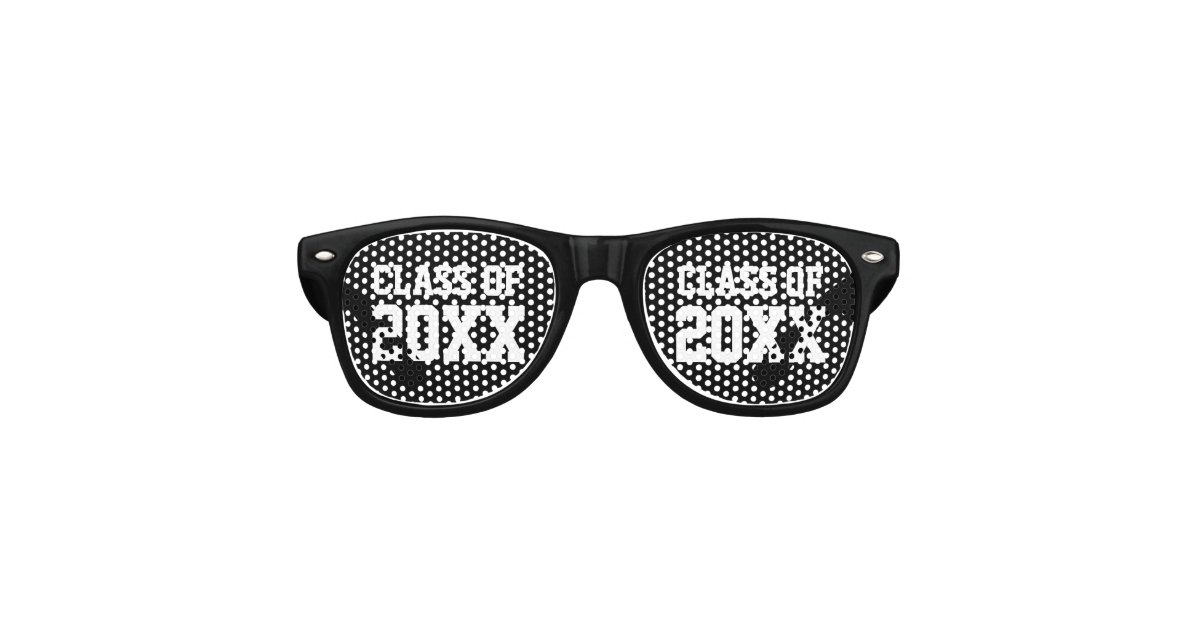 Black graduation party shades | Custom Class of | Zazzle