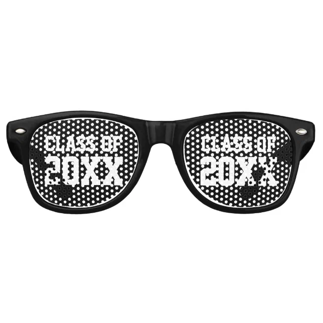 Black graduation party shades | Custom Class of | Zazzle