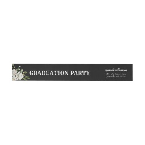 Black Graduation Wrap_Around Return Address Labels