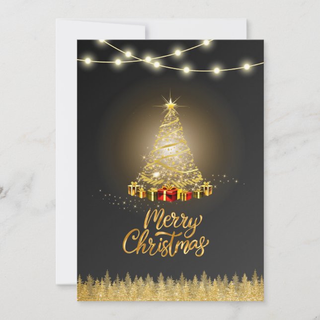 Black Graident Christmas Card (Front)