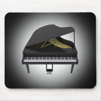 Black Grand Piano: 3D Model: Mousepad