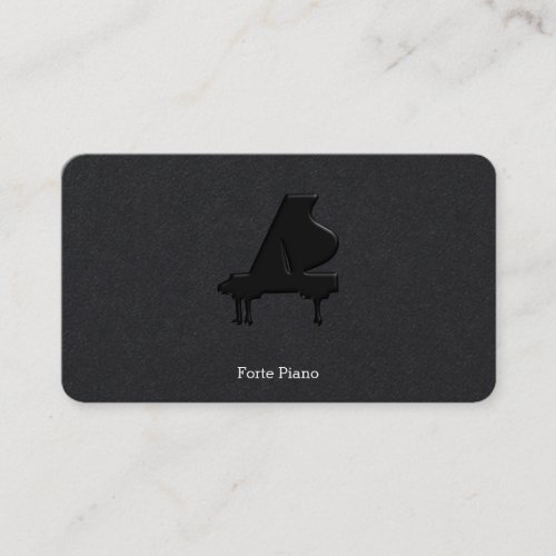 Black Grand Piano Business Card
