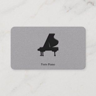Black Grand Piano Business Card