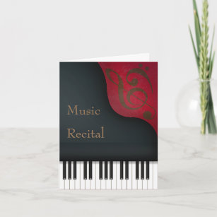 Black Grand Piano Custom Recital & Concert Invitation