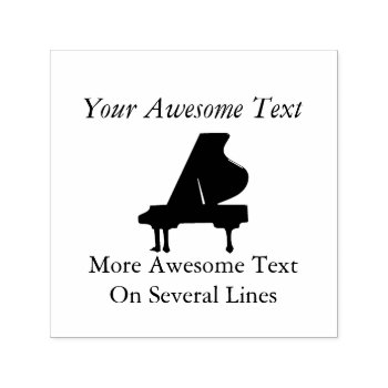 Black Grand Piano Self-inking Stamp by TerryBain at Zazzle