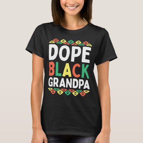 Black Grandpa African American Black History Month T_Shirt