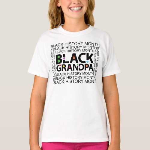 Black Grandpa Black History Month T_Shirt
