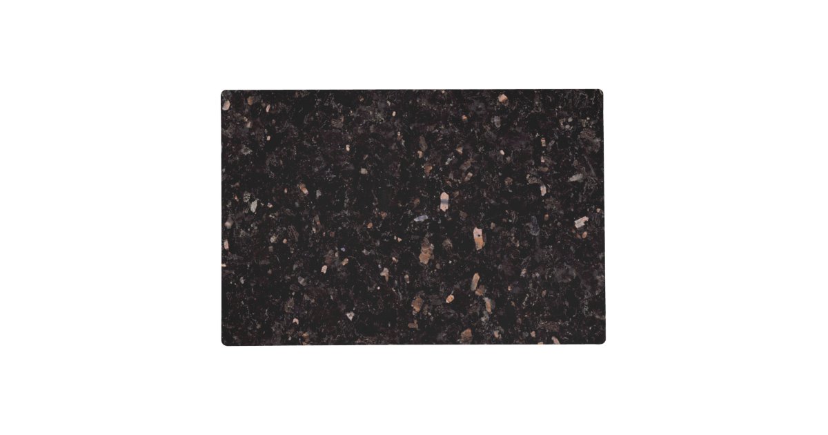 Black Granite Placemat Zazzle