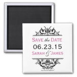 Black &amp; Grape Save The Date Magnet at Zazzle