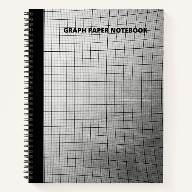 BLACK GRAPH PAPER DESIGN NOTEBOOK (Front)