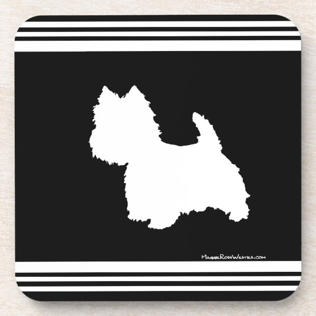 Black Graphic Beverage Coaster (Front)