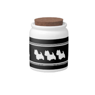 Black Graphic Candy Jar