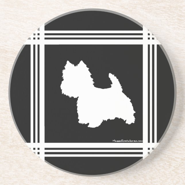 Black Graphic Coaster (Front)