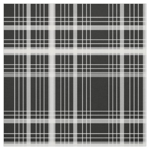 Black Graphic Windowpane Plaid Check Fabric