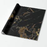 Black Graphite Gold Glam Marble Wrapping Paper<br><div class="desc">Glam and chic delicate wrapping paper
according to actual trends in design</div>