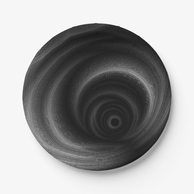 Black Gravity Paper Plates (Front)