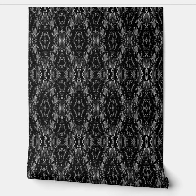Black gray abstract geometry pattern  wallpaper  (Unrolling)