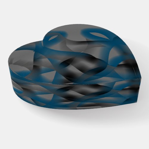 Black gray and blue ripples with gradient parts   paperweight