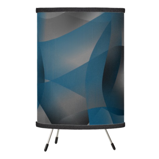 Black gray and blue ripples, with gradient parts   tripod lamp (Left)