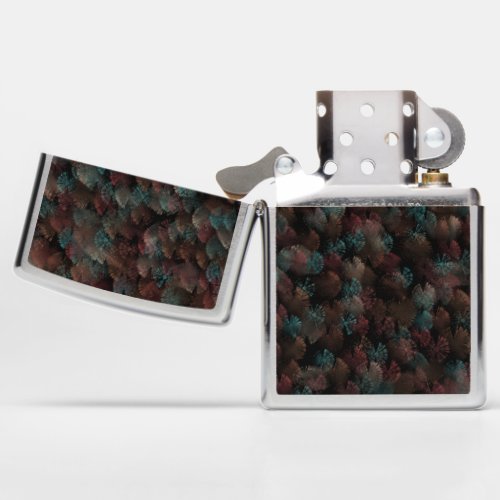 Black Gray And Colorful Fireworks Display Abstract Zippo Lighter