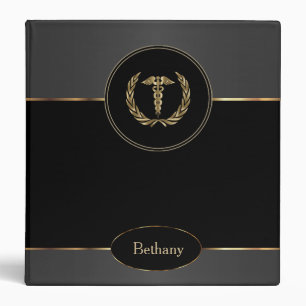 Black, Gray and Gold, - Create Your Own 3 Ring Binder