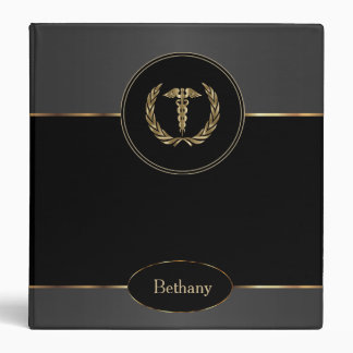 Black, Gray and Gold, - Create Your Own 3 Ring Binder