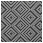 Black Gray and White Diamonds Fabric
