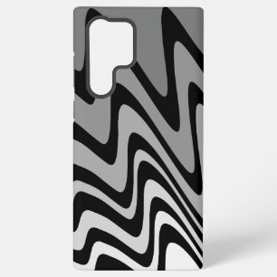 Black, gray and white zigzag samsung galaxy s22 ultra case