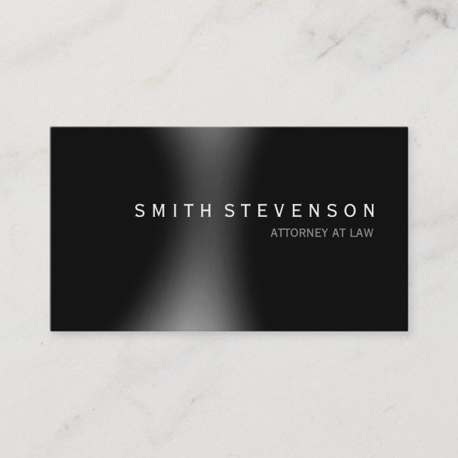 Black Gray Attorney at Law Business Card (Front)