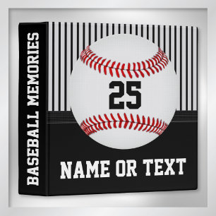 Black Gray, Baseball Card Binders Personalized