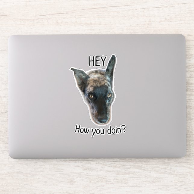 Black Gray Brindle Cattle Dog Custom Sticker (Computer)